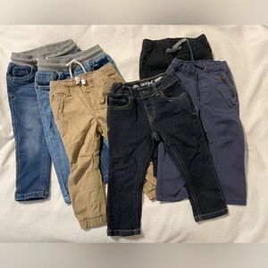 Bundle of 6 pairs of Cat & Jack pants 2T Boys